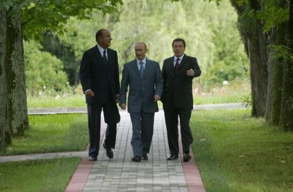 Путин, Шредер и Ширак