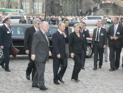 Владимир Путин и Меркель