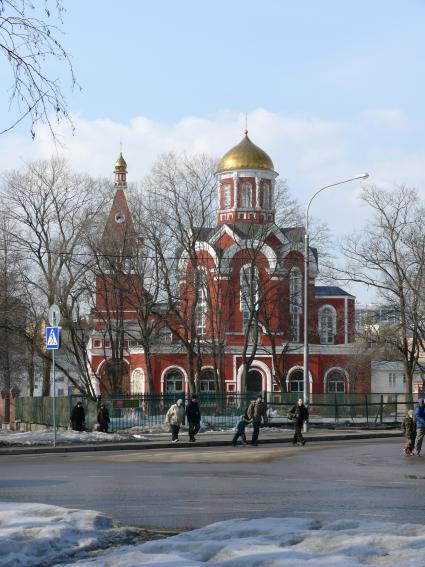 Храм Благовещения Пресвятой Богородицы. Москва, Петровский парк. Храм построен в 1844-1847 г. (арх. Ф.Рихтер) на средства и по инициативе А. Д. Нарышкиной.