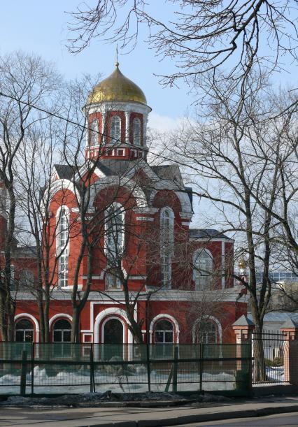 Храм Благовещения Пресвятой Богородицы. Москва, Петровский парк. Храм построен в 1844-1847 г. (арх. Ф.Рихтер) на средства и по инициативе А. Д. Нарышкиной.