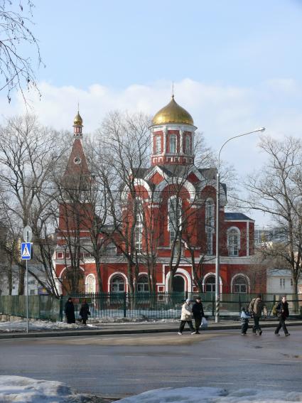 Храм Благовещения Пресвятой Богородицы. Москва, Петровский парк. Храм построен в 1844-1847 г. (арх. Ф.Рихтер) на средства и по инициативе А. Д. Нарышкиной.