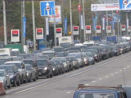 пробка в пробке затор движение автопробка ленинградское шоссе перекрытие движения