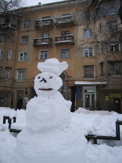 зима снеговик новогодний новый год зимний праздник снег