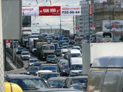 Пробки, Москва, развязка у Савеловского вокзала