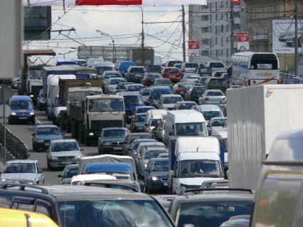 Пробки, Москва, развязка у Савеловского вокзала