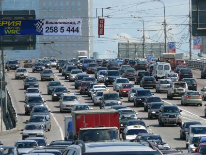 Пробки, Москва, развязка у Савеловского вокзала