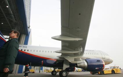 Крыло самолета Аэрофлот - Российские авиалинии  VP-BUK Aeroflot - Russian Airlines Airbus A319-112.