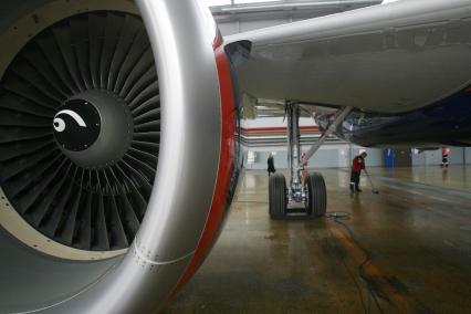 Аэрофлот - Российские авиалинии  VP-BUK Aeroflot - Russian Airlines Airbus A319-112.  турбина самолета шасси