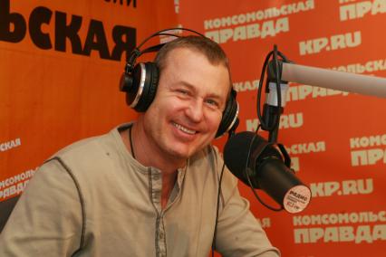 Радио \"Комсомольская правда\". 26 апреля 2010 год. На снимке: актер театра и кино Олег Штефанко.