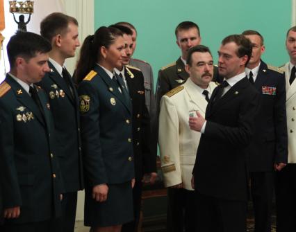 Дата: 30.06.2010, Время: 13:58. Выступление президента России Дмитрия Анатольевича Медведева на приеме выпускников высших военных учебных заведений.