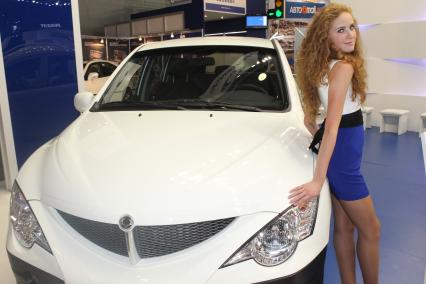 Автомобили и аксессуары, Московский международный автосалон 2010, Москва, 25 августа 2010 года. Автомобиль. Машина.  Девушки. Модели. Промо. SsangYong (Ссанг Енг)