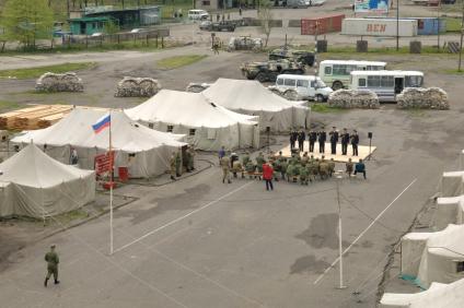 Группировка российских войск в Абхазии, август 2010 года. Граница. Пограничник. Армия. Лагерь. Палатка. Концерт. Художественная самодеятельность.