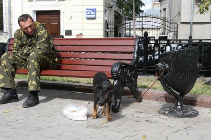 Жанровая съемка, Москва, 6 сентября 2010 года. Собаки. Армия. Домашние животные.