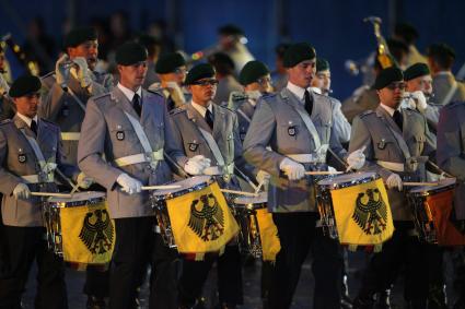 Международный военно - музыкальный фестиваль СПАССКАЯ БАШНЯ на Красной площади. Фото: 03 сентября 2010 год.