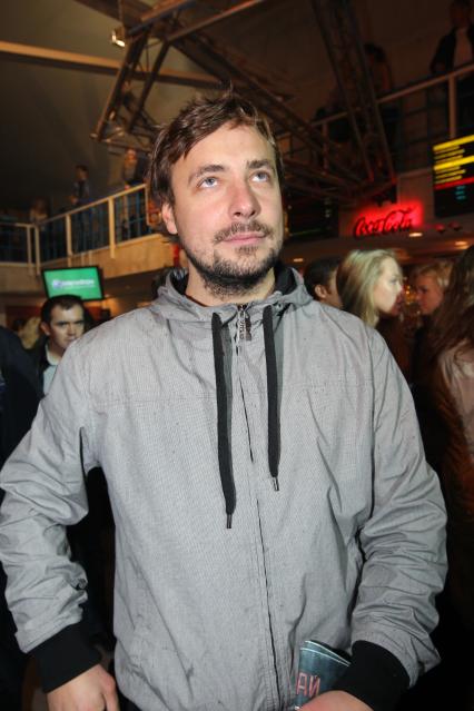 22 сентября 2010 года. Кинотеатр ПУШКИНСКИЙ. Премьера фильма КРАЙ. На снимке: актер Евгений Цыганов.
