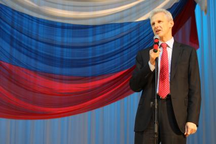 Дата снимка: 04.10.2010.
Конкурс УЧИТЕЛЬ ГОДА 2010 прошел в Магнитогорске. На снимке : министр образования и науки Фурсенко Андрей Александрович.