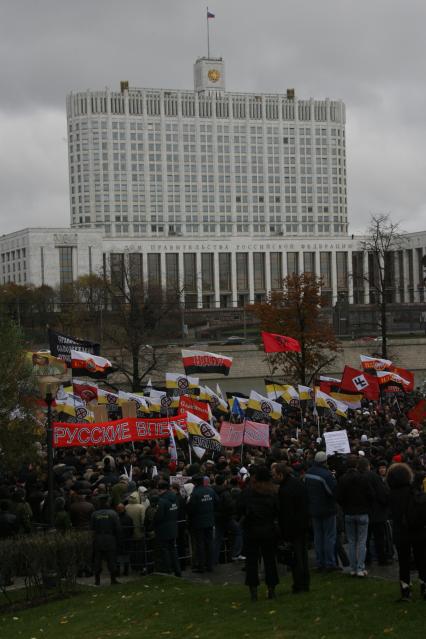 4 ноября 2007 года. День народного единства в Москве. Здание Правительства.