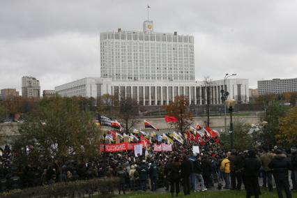 4 ноября 2007 года. День народного единства в Москве. Здание Правительства.