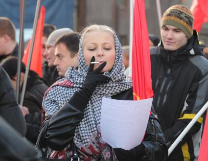 Митинги и шествия представителей левых сил, посвященные очередной годовщине Великой октябрьской социалистической революции, 7 ноября 2010.