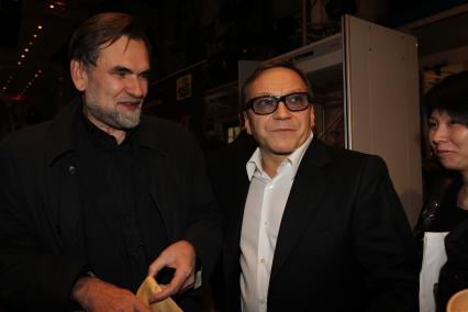 3 ноября 2010 года. Кинотеатр Пушкинский. Премьера фильма Брестская крепость. На снимке: продюсер Сергей Сельянов и актер Игорь Угольников.