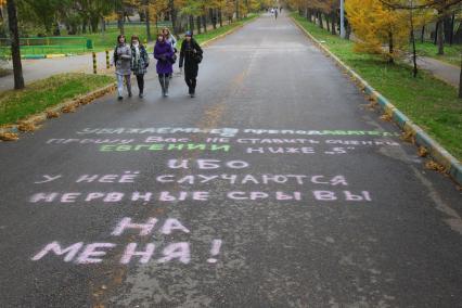 Дата съемки : 25.10.2010.
Рисунки на асфальте