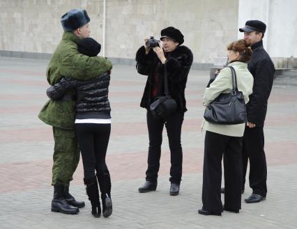 17 ноября 2010. Волгоград. Проводы волгоградских призвыников на службу в Москву.
