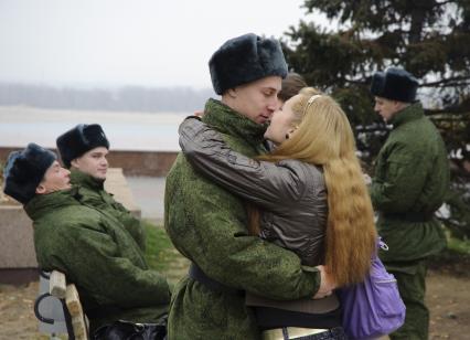 17 ноября 2010. Волгоград. Проводы волгоградских призвыников на службу в Москву.