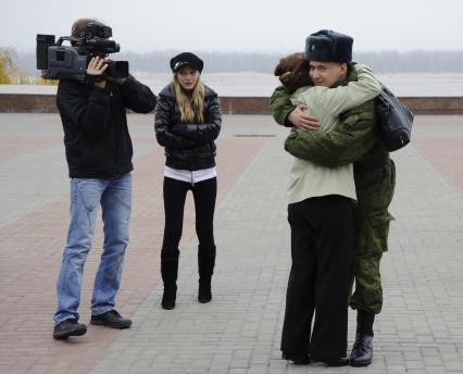 17 ноября 2010. Волгоград. Проводы волгоградских призвыников на службу в Москву.