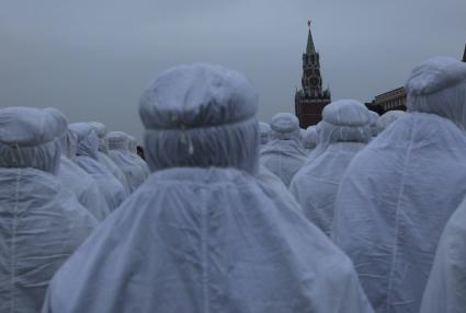 Дата съемки : 03.11.2010.
На Красной площади прошла репетиция шествия в честь парада 1941 года .
На фото : Солдаты в зимнем камуфляже