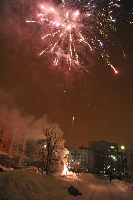 Дата съемки: 09.01.2011 фейерверк, салют, праздник