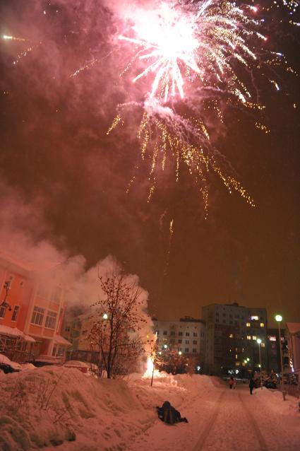 Дата съемки: 09.01.2011 фейерверк, салют, праздник