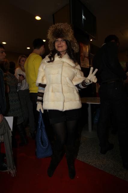 Россия. Москва. 18 января 2011. Наташа Королёва - советская и российская эстрадная певица на премьере фильма режиссера К.Кузина САМЫЙ ЛУЧШИЙ ФИЛЬМ 3-ДЭ в кинотеатре ОКТЯБРЬ.