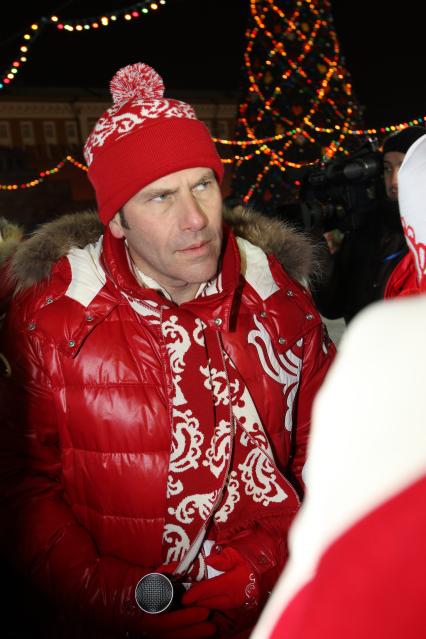 5 декабря 2010 года. Открытие ГУМ-Катка на Красной площади. На снимке: телеведущий Михаил Шац.
