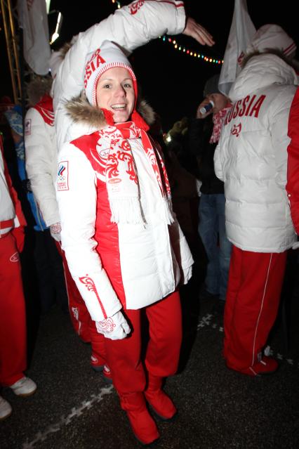 5 декабря 2010 года. Открытие ГУМ-Катка на Красной площади. На снимке: фигуристка Мария Петрова.
