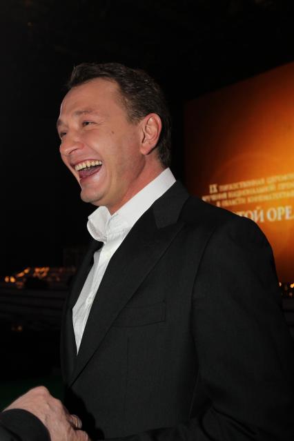 21 января 2011 Мосфильм. Вручение премии Национальной Академии кинематографических искусств и наук России ЗОЛОТОЙ ОРЕЛ. На снимке: актер Марат Башаров