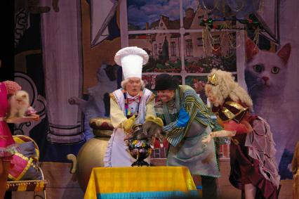 Юрий Куклачев, представление \"Кошкин дом\", Саратов, 19 марта2009 года, дрессировка, дрессура, кошка.