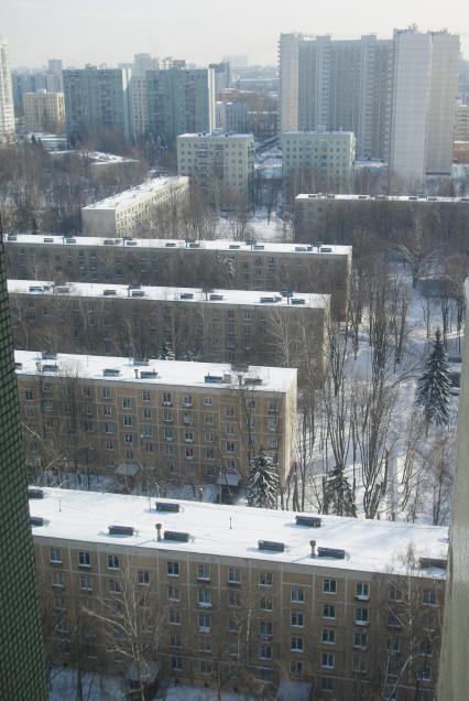 Хрущевки в районе станции Калужская, 17 февраля 2011 года. Снос домов, новое жилье, хрущевка, строительство, ипотека, затройка города