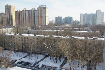 Хрущевки в районе станции Калужская, 17 февраля 2011 года. Снос домов, новое жилье, хрущевка, строительство, ипотека, затройка города