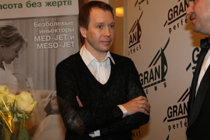 Евгений Миронов на тусовке, посвященной очередной омолаживающей методике в израильской медицине. 23 февраля 2011г.