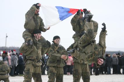 Военно -спортивная игра \"Вперед, мальчишки\", Москва, 26 февраля 2011 года.