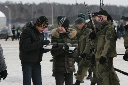 Военно -спортивная игра \"Вперед, мальчишки\", Москва, 26 февраля 2011 года.