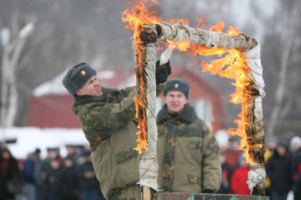 Военно -спортивная игра \"Вперед, мальчишки\", Москва, 26 февраля 2011 года.