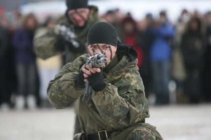 Военно -спортивная игра \"Вперед, мальчишки\", Москва, 26 февраля 2011 года.