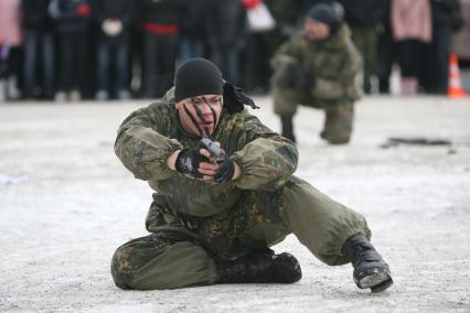 Военно -спортивная игра \"Вперед, мальчишки\", Москва, 26 февраля 2011 года.