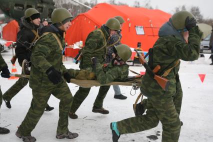 Военно -спортивная игра \"Вперед, мальчишки\", Москва, 26 февраля 2011 года.