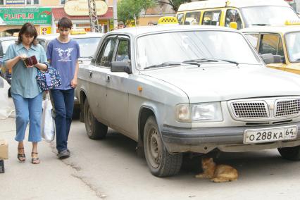 Такси на улицах города, Саратов,7 августа 2008 года