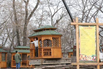 Центральный парк имени Горького- начало благоустройства и реконструкции, Москва, 12 апреля 2011 года