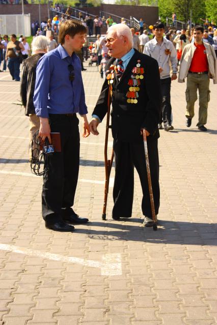 Москва 09 мая 2010 год. Празднование 9 мая. День победы. Ветеран.