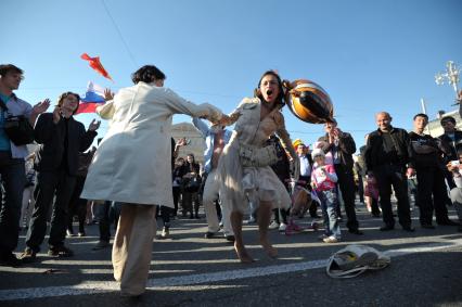 Празднование Дня Победы на театральной площади, Москва, 9 мая 2011 года