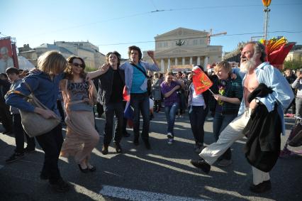 Празднование Дня Победы на театральной площади, Москва, 9 мая 2011 года